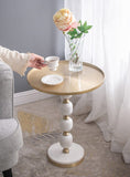 NNEDSZ JESICCA MARBLE AND ALUMINUIM HAND MADE SIDE TABLE