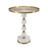 NNEDSZ JESICCA MARBLE AND ALUMINUIM HAND MADE SIDE TABLE