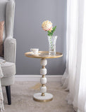 NNEDSZ JESICCA MARBLE AND ALUMINUIM HAND MADE SIDE TABLE