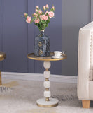NNEDSZ JESICCA MARBLE AND ALUMINUIM HAND MADE SIDE TABLE