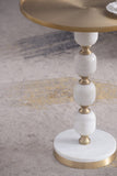 NNEDSZ JESICCA MARBLE AND ALUMINUIM HAND MADE SIDE TABLE