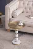 NNEDSZ JESICCA MARBLE AND ALUMINUIM HAND MADE SIDE TABLE