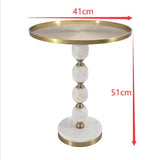 NNEDSZ JESICCA MARBLE AND ALUMINUIM HAND MADE SIDE TABLE