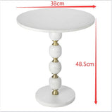 NNEDSZ PEBBLE MARBLE AND ALUMINUIM HAND MADE SIDE TABLE