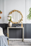 NNEDSZ GOLD LEAF DESIGNER WALL MIRROR