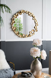 NNEDSZ GOLD LEAF DESIGNER WALL MIRROR