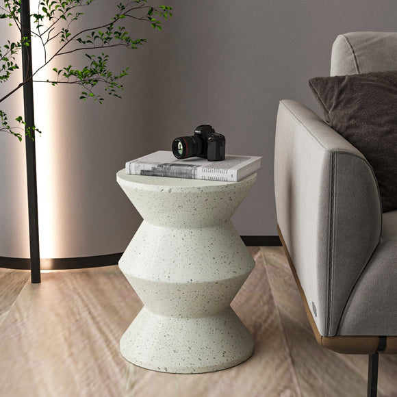 NNEDSZ MOSS CEMENT SIDE TABLE
