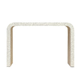 NNEDSZ PEARLESCENT MOTHER OF PEARL HAND MADE CONSOLE TABLE