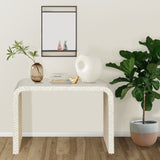 NNEDSZ PEARLESCENT MOTHER OF PEARL HAND MADE CONSOLE TABLE