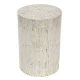NNEDSZ ALPINE MOTHER OF PEARL HAND MADE STOOL/SIDE TABLE