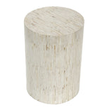 NNEDSZ ALPINE MOTHER OF PEARL HAND MADE STOOL/SIDE TABLE