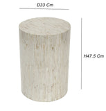 NNEDSZ ALPINE MOTHER OF PEARL HAND MADE STOOL/SIDE TABLE