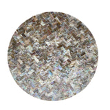 NNEDSZ JONAH MOTHER OF PEARL HAND MADE STOOL/SIDE TABLE