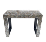 NNEDSZ STONE HEDGE MOTHER OF PEARL HAND MADE CONSOLE TABLE