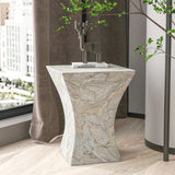 NNEDSZ GLEESON MOTHER OF PEARL HAND MADE SIDE TABLE