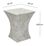 NNEDSZ GLEESON MOTHER OF PEARL HAND MADE SIDE TABLE