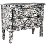 NNEDSZ MOTHER OF PEARL HAND MADE SWIRL CHEST DRAWS