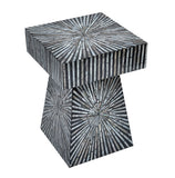 NNEDSZ PYRAMID MOTHER OF PEARL HAND MADE SIDE TABLE