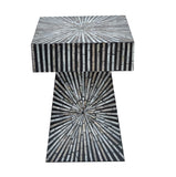 NNEDSZ PYRAMID MOTHER OF PEARL HAND MADE SIDE TABLE
