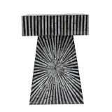NNEDSZ PYRAMID MOTHER OF PEARL HAND MADE SIDE TABLE