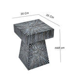 NNEDSZ PYRAMID MOTHER OF PEARL HAND MADE SIDE TABLE
