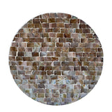 NNEDSZ TONED MOTHER OF PEARL STOOL/SIDE TABLE