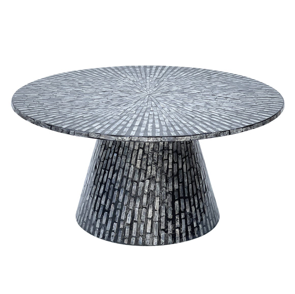 NNEDSZ TRIDENT MOTHER OF PEARL HAND MADE COFFEE TABLE