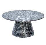 NNEDSZ TRIDENT MOTHER OF PEARL HAND MADE COFFEE TABLE