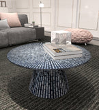 NNEDSZ TRIDENT MOTHER OF PEARL HAND MADE COFFEE TABLE