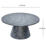 NNEDSZ TRIDENT MOTHER OF PEARL HAND MADE COFFEE TABLE