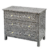 NNEDSZ MOTHER OF PEARL HAND MADE MONOCHROME CHEST OF DRAWS