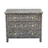 NNEDSZ MOTHER OF PEARL HAND MADE MONOCHROME CHEST OF DRAWS