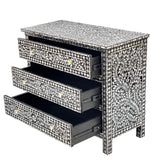 NNEDSZ MOTHER OF PEARL HAND MADE MONOCHROME CHEST OF DRAWS