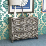 NNEDSZ MOTHER OF PEARL HAND MADE MONOCHROME CHEST OF DRAWS