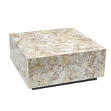 NNEDSZ CLUSTER MOTHER OF PEARL HAND MADE COFFEE TABLE