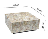 NNEDSZ CLUSTER MOTHER OF PEARL HAND MADE COFFEE TABLE