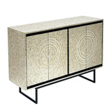 NNEDSZ MOTHER OF PEARL HAND MADE SWIRL SIDEBOARD