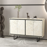 NNEDSZ MOTHER OF PEARL HAND MADE SWIRL SIDEBOARD