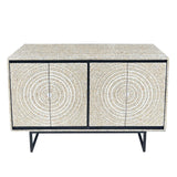 NNEDSZ MOTHER OF PEARL HAND MADE SWIRL SIDEBOARD