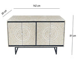 NNEDSZ MOTHER OF PEARL HAND MADE SWIRL SIDEBOARD