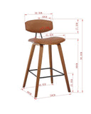 NNEDSZ RETRO KITCHEN BENCH HEIGHT CHAIR