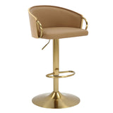 NNEDSZ JENSEN GOLD GAS LIFT BAR STOOL