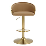 NNEDSZ JENSEN GOLD GAS LIFT BAR STOOL