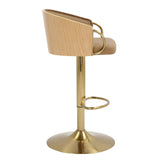 NNEDSZ JENSEN GOLD GAS LIFT BAR STOOL