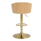 NNEDSZ JENSEN GOLD GAS LIFT BAR STOOL