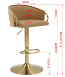 NNEDSZ JENSEN GOLD GAS LIFT BAR STOOL