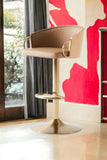 NNEDSZ JENSEN GOLD GAS LIFT BAR STOOL