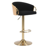 NNEDSZ JENSEN GOLD GAS LIFT BAR STOOL