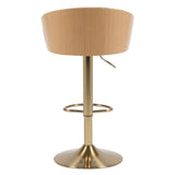 NNEDSZ JENSEN GOLD GAS LIFT BAR STOOL