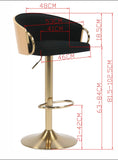 NNEDSZ JENSEN GOLD GAS LIFT BAR STOOL